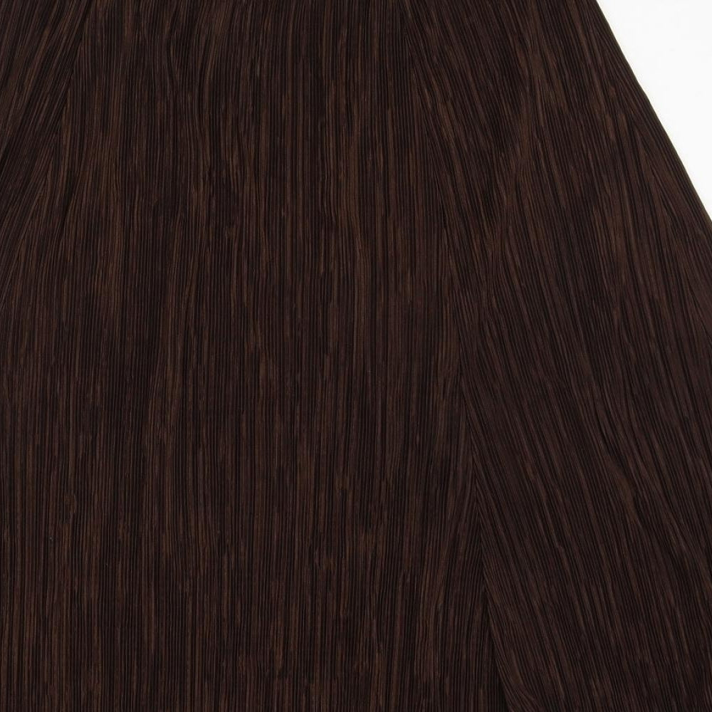 BASSINI Womens Brown Polyester Pleated Skirt Size L