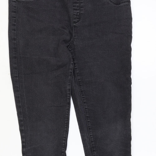 Breakers Womens Black Cotton Cropped Trousers Size 12 Regular