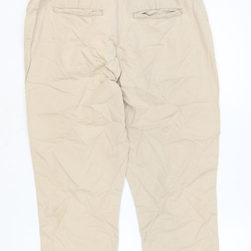 F&F Womens Brown Polyester Pedal Pusher Trousers Size 30 in Regular Zip