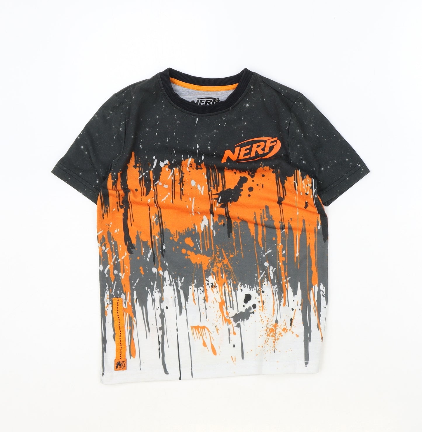 NERF Boys Multicoloured Polyester Basic T-Shirt Size 7-8 Years Round Neck Pullover