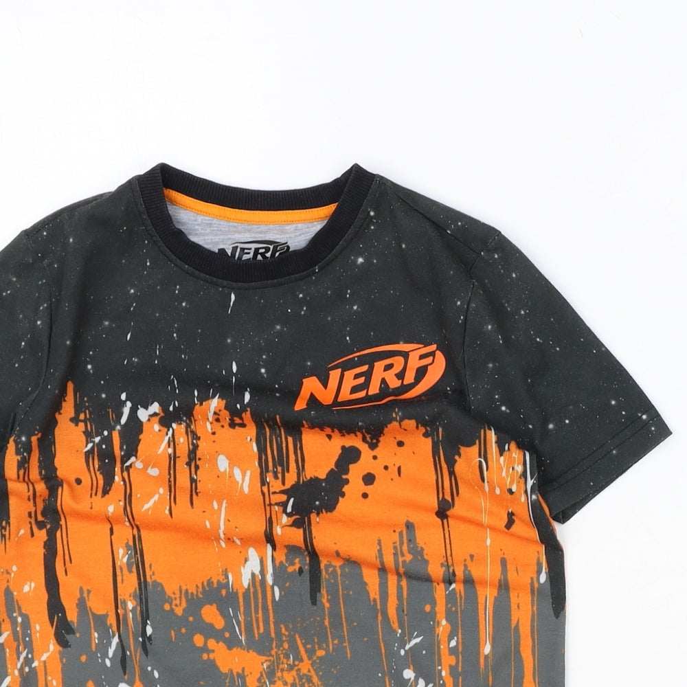 NERF Boys Multicoloured Polyester Basic T-Shirt Size 7-8 Years Round Neck Pullover