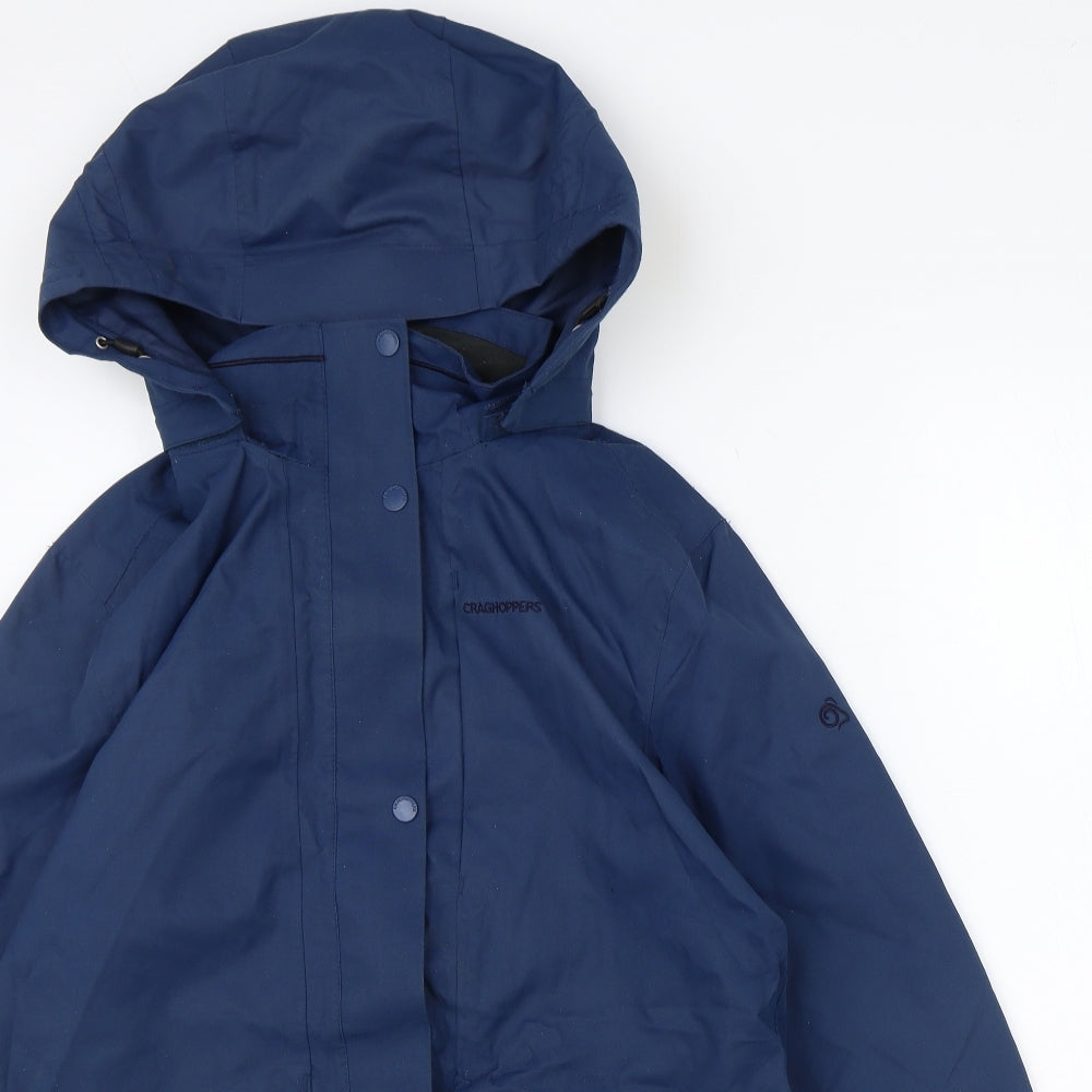 Craghoppers Womens Blue Rain Coat Coat Size 10 Zip