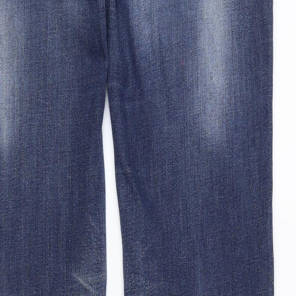 NEXT Womens Blue Cotton Skinny Jeans Size 12 Regular Zip
