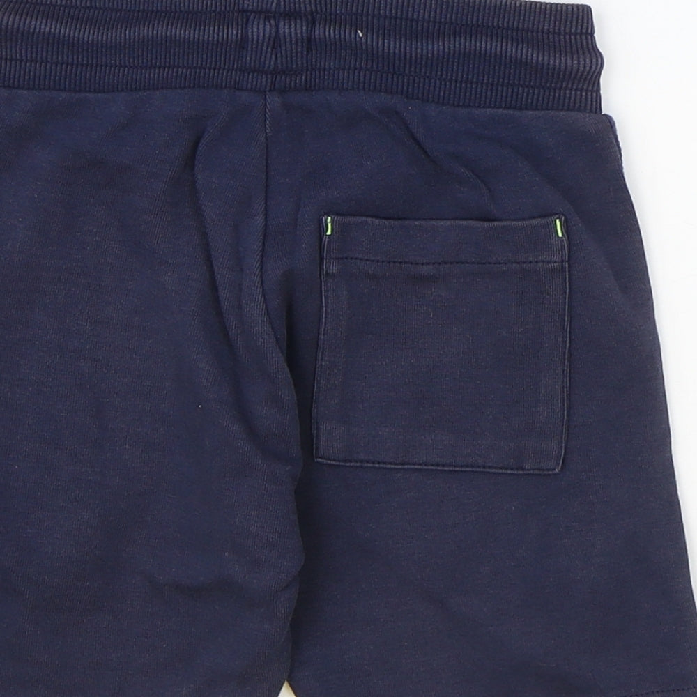 F&F Boys Blue Cotton Sweat Shorts Size 4-5 Years Regular Tie