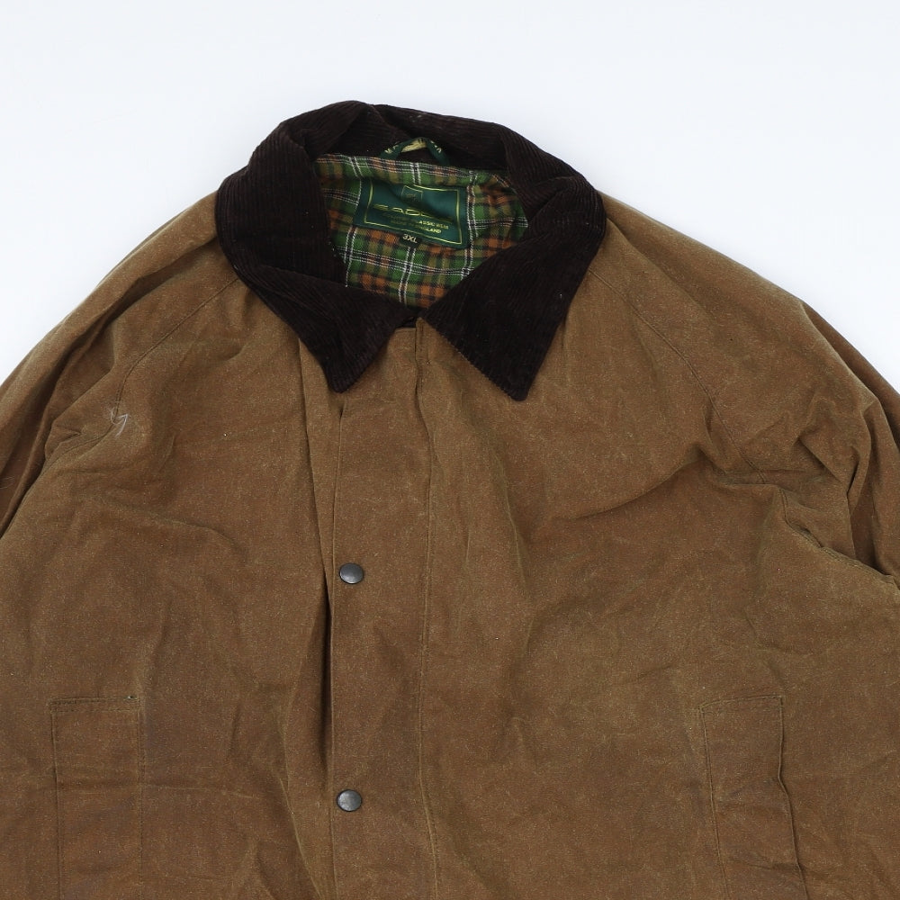 Saddle Mens Brown Jacket Size 3XL Zip