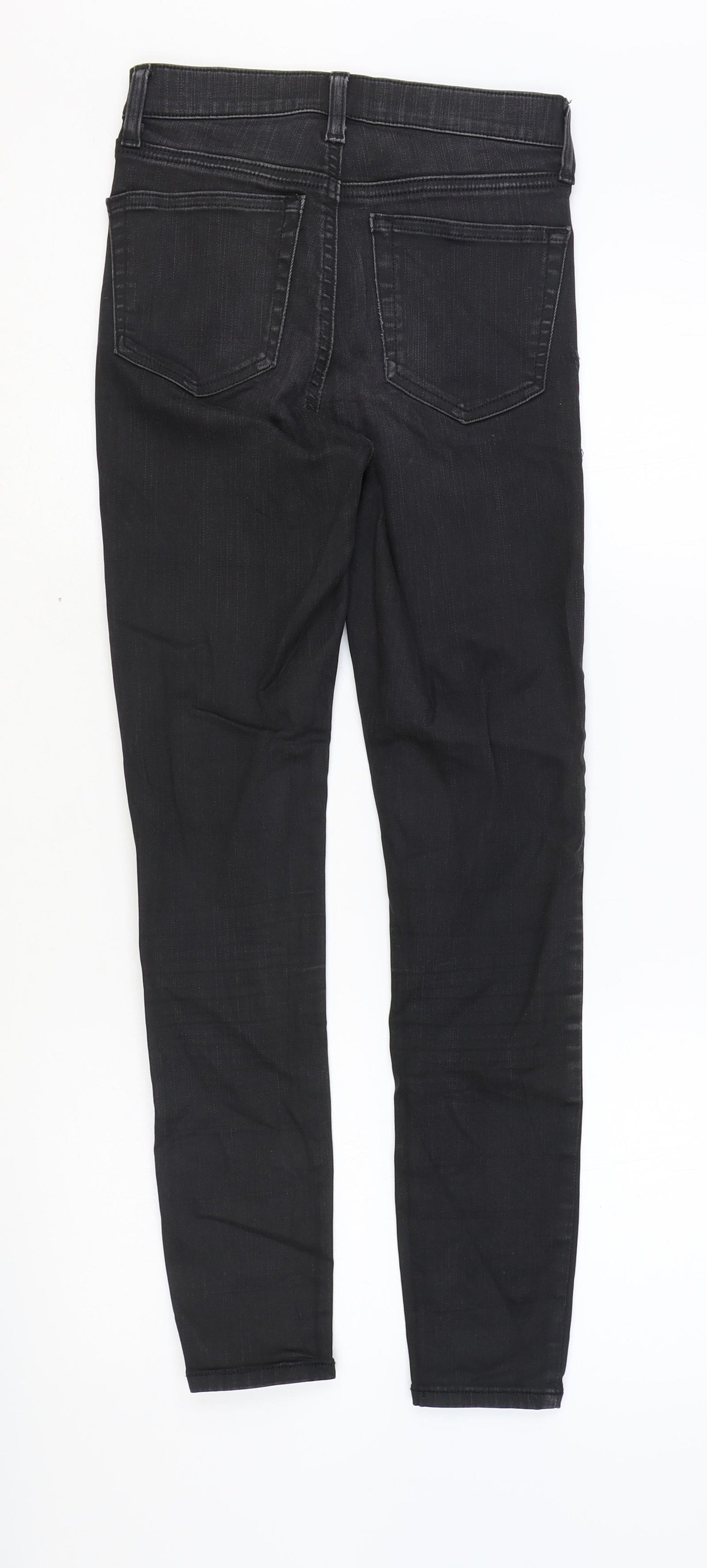 Topshop Womens Black Cotton Skinny Jeans Size 26 in Regular Zip