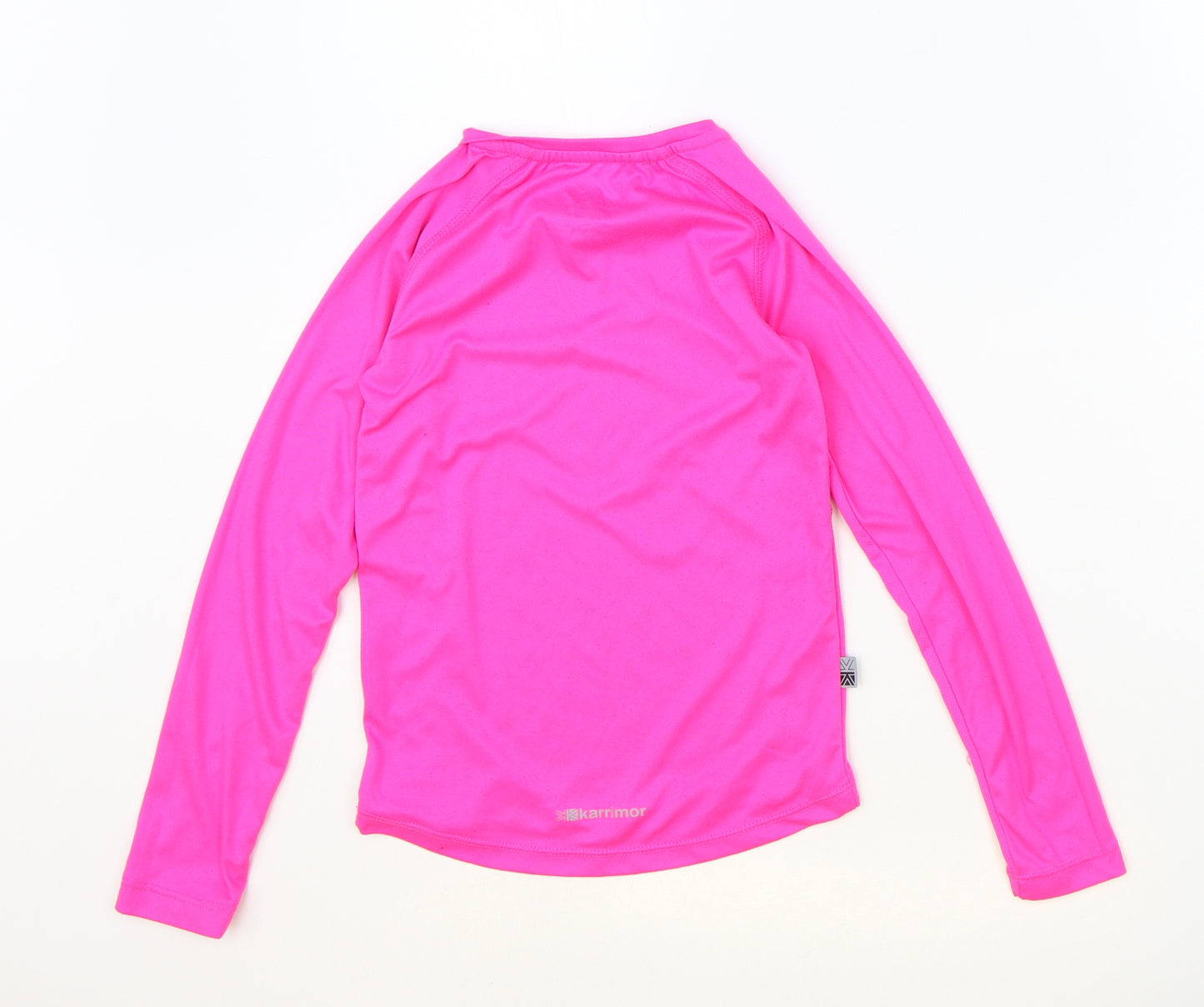 Karimor Girls Pink Polyester Basic T-Shirt Size 7-8 Years Round Neck Pullover