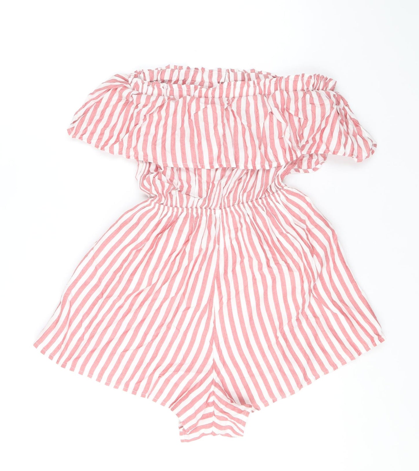 Hollister Womens Multicoloured Striped Viscose Playsuit One-Piece Size M Pullover