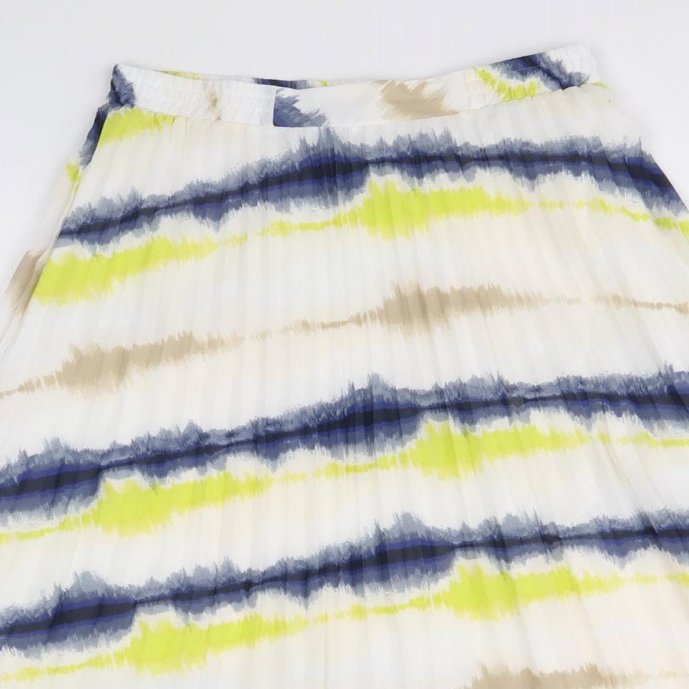 Marks and Spencer Womens Multicoloured Geometric Polyester Swing Skirt Size 10