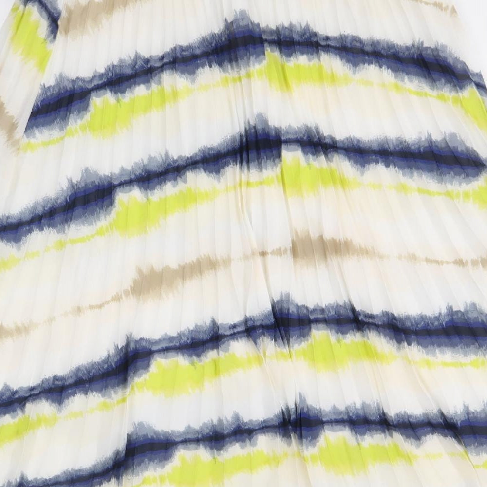 Marks and Spencer Womens Multicoloured Geometric Polyester Swing Skirt Size 10