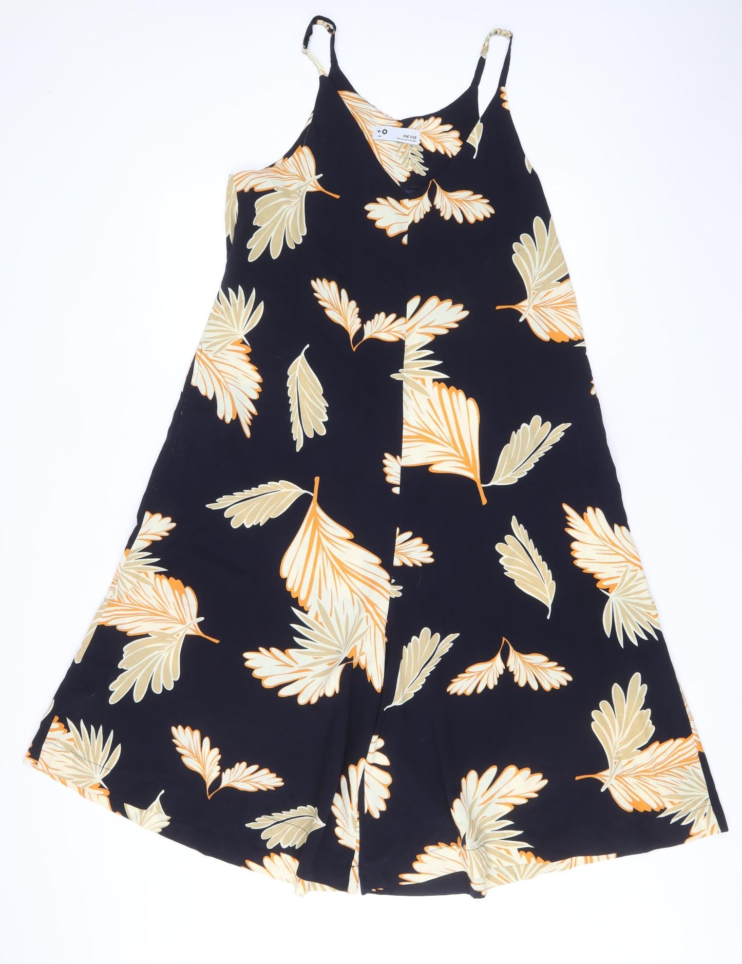 Naftul Womens Blue Geometric Polyester Jumpsuit One-Piece Size L Pullover - One size