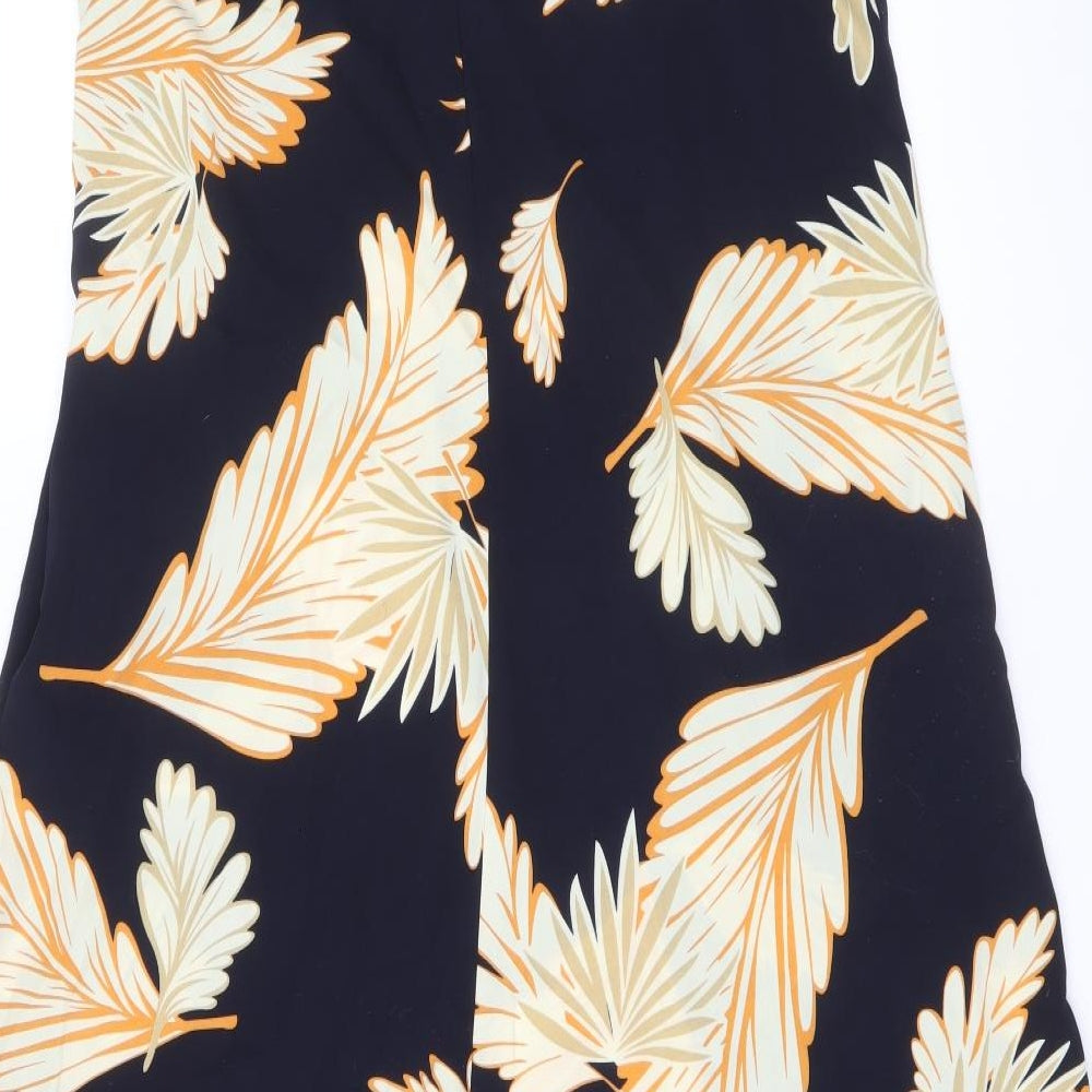 Naftul Womens Blue Geometric Polyester Jumpsuit One-Piece Size L Pullover - One size