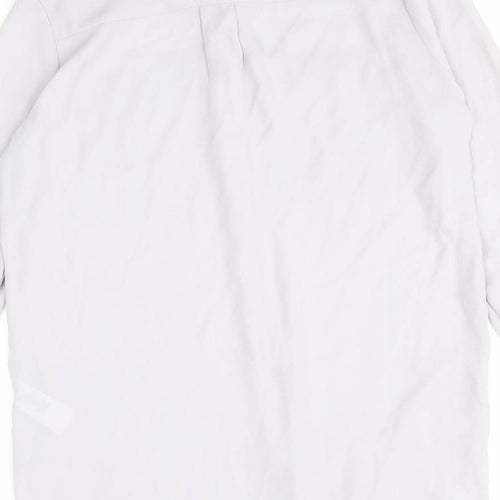 Primark Womens Purple Polyester Basic Button-Up Size 8 V-Neck