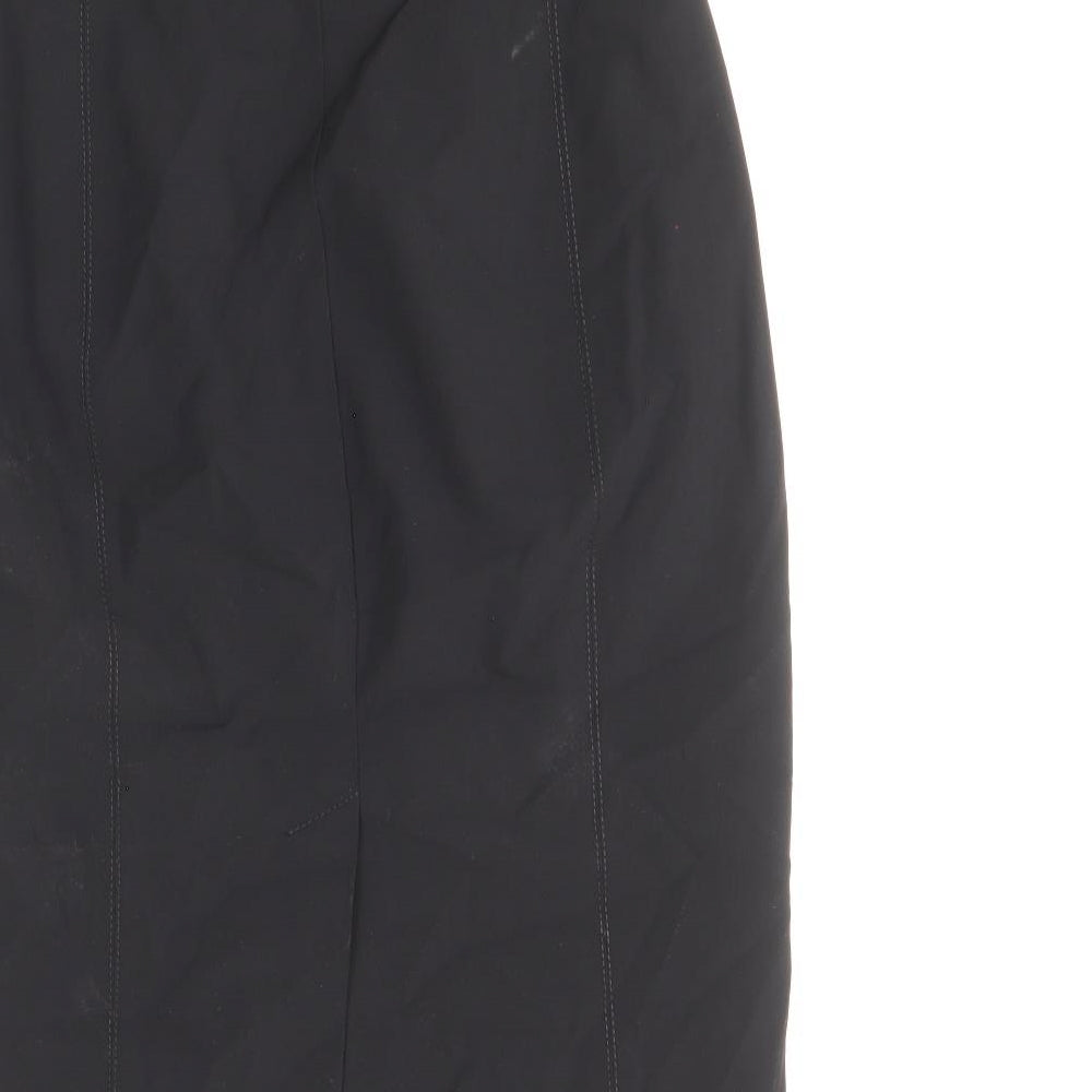 Karen Millen Womens Black Wool Straight & Pencil Skirt Size 8 Zip