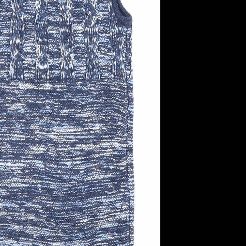 Nutmeg Blue Geometric Acrylic Romper One-Piece Size 3-6 Months Button