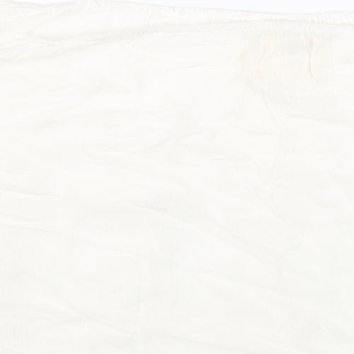 Wild blue Womens White Viscose Cropped Tank Size XL Off the Shoulder