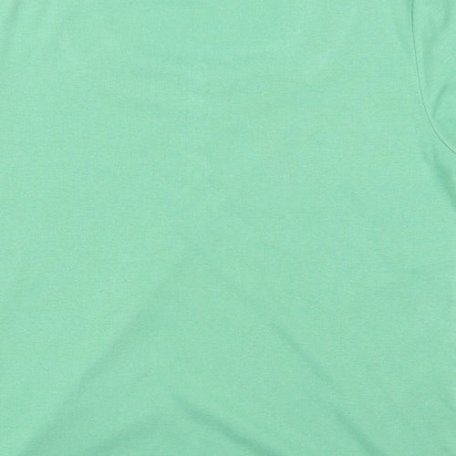 Preworn Womens Green Polyester Basic T-Shirt Size M Square Neck