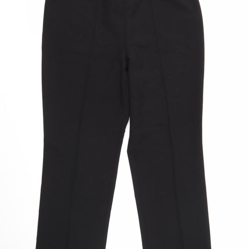 BM Womens Black Polyester Trousers Size 14 Regular