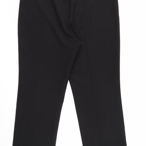 BM Womens Black Polyester Trousers Size 14 Regular