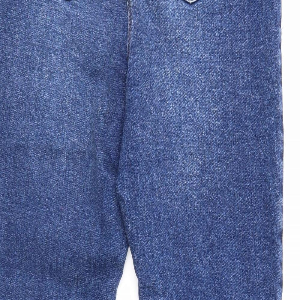 Papaya Womens Blue Cotton Bootcut Jeans Size 14 Regular Zip