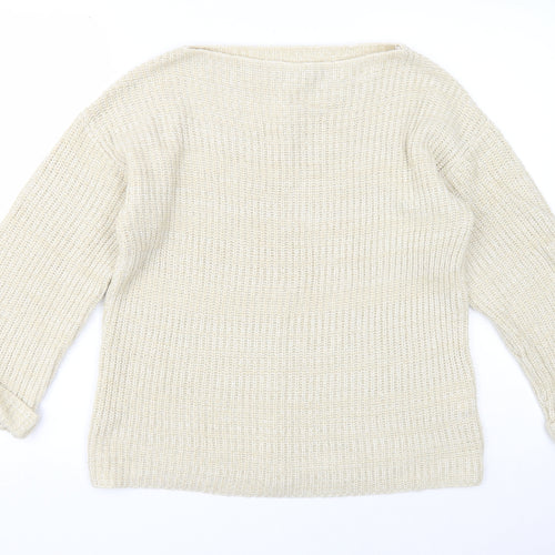 Atmosphere Womens Beige Roll Neck Acrylic Pullover Jumper Size 8