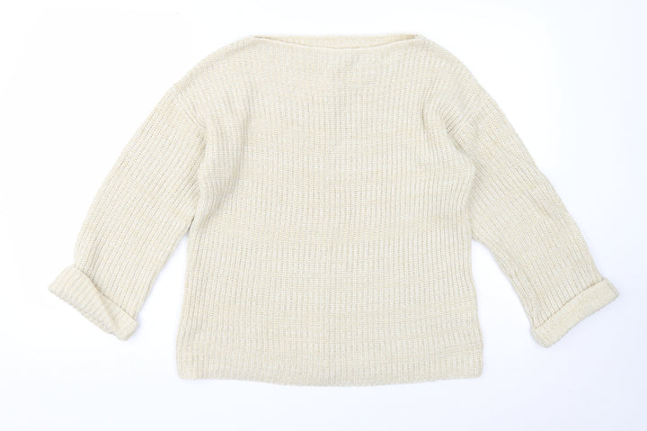 Atmosphere Womens Beige Roll Neck Acrylic Pullover Jumper Size 8
