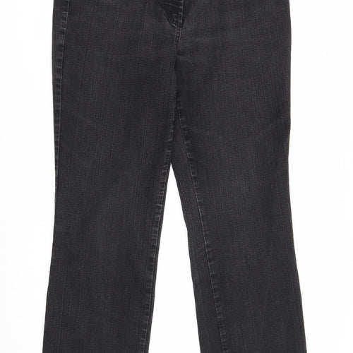 Gerry Weber Womens Black Cotton Straight Jeans Size 40 in Regular Zip