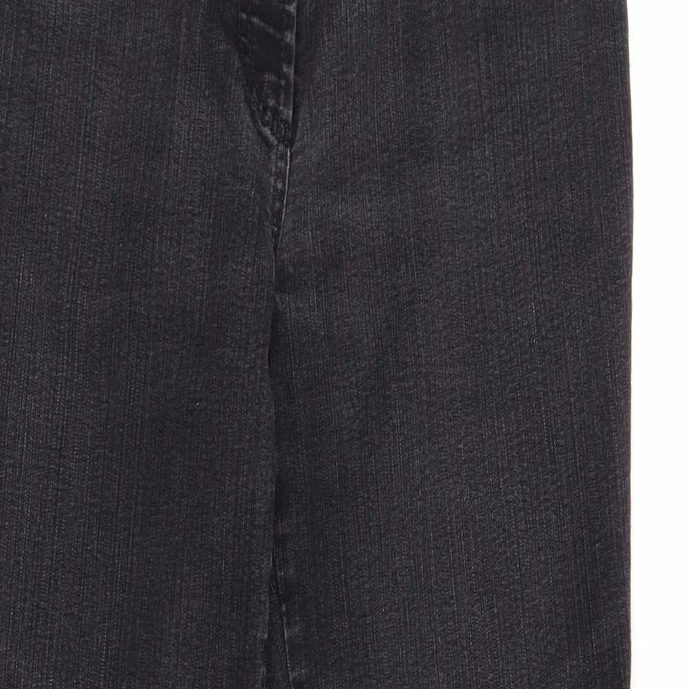 Gerry Weber Womens Black Cotton Straight Jeans Size 40 in Regular Zip