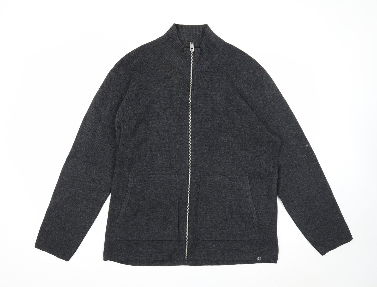 Marks and Spencer Mens Grey Polyester Full Zip Sweatshirt Size XL