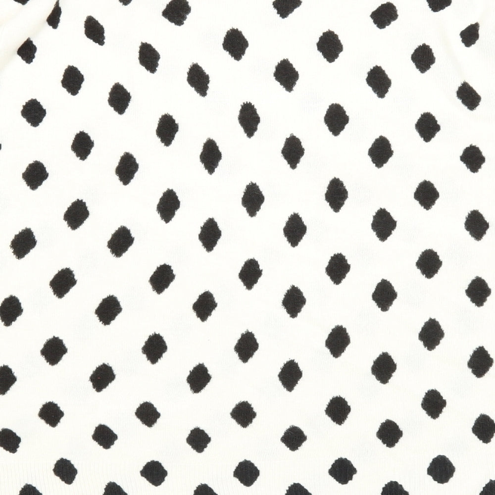 Marks and Spencer Womens Ivory Round Neck Geometric Acrylic Pullover Jumper Size 22