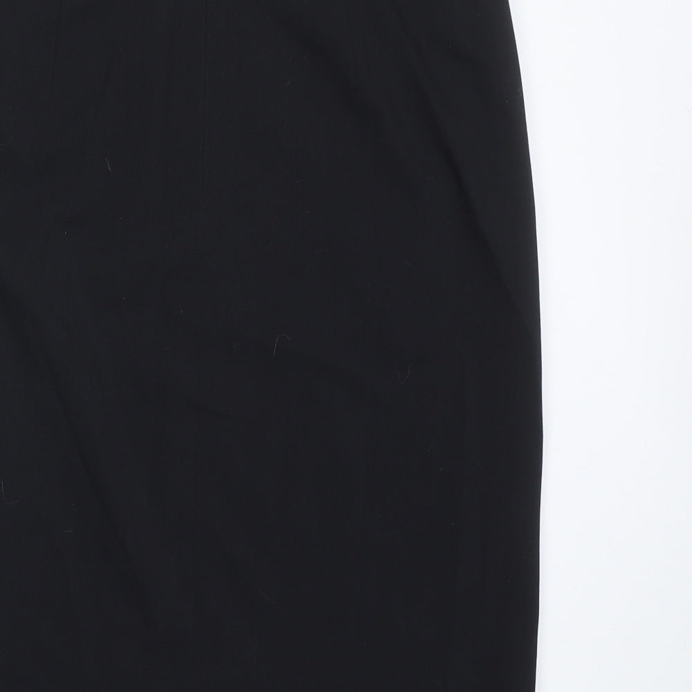 Basler Womens Black Wool Straight & Pencil Skirt Size 16 Zip