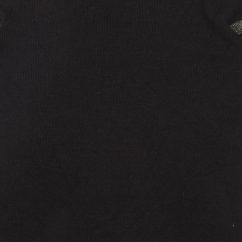 Per Una Womens Brown V-Neck Striped Acrylic Pullover Jumper Size 12