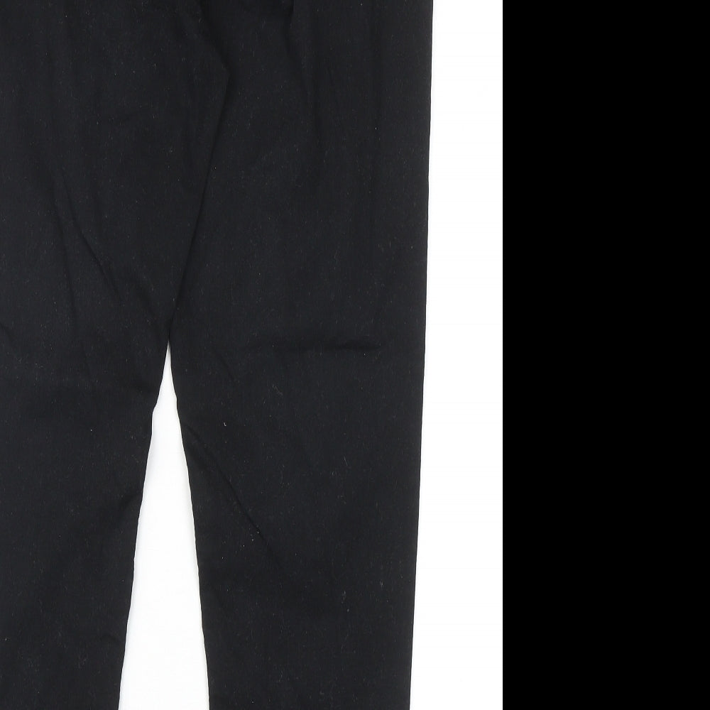 Marks and Spencer Womens Black Cotton Skinny Jeans Size 18 Regular Zip