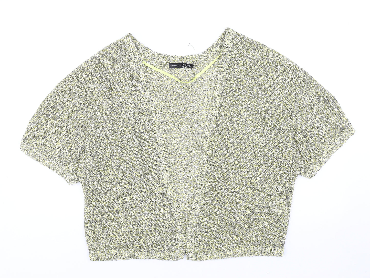 Atmopshere Womens Yellow V-Neck Cotton Shrug Jumper Size M