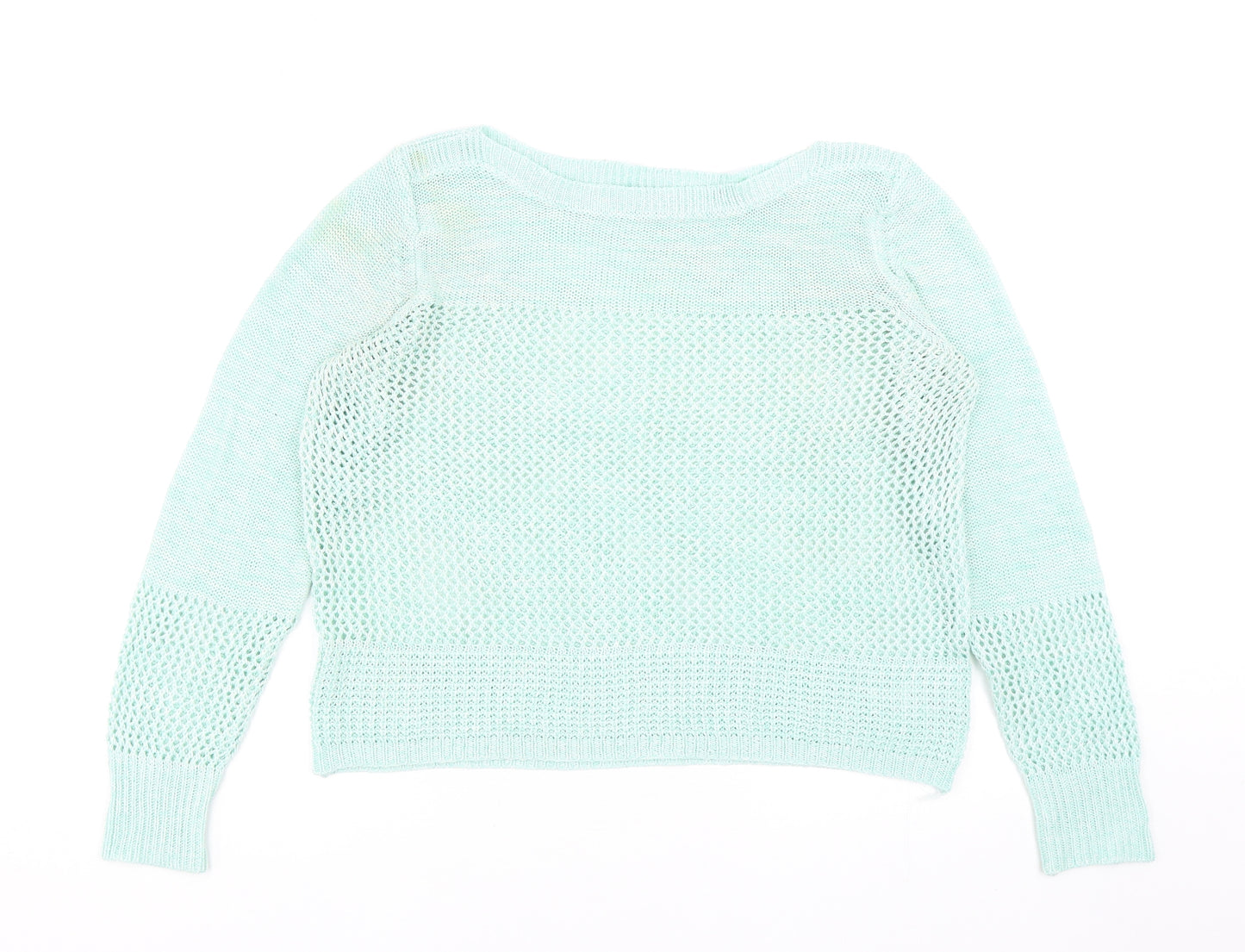South Womens Green Roll Neck Acrylic Pullover Jumper Size 16