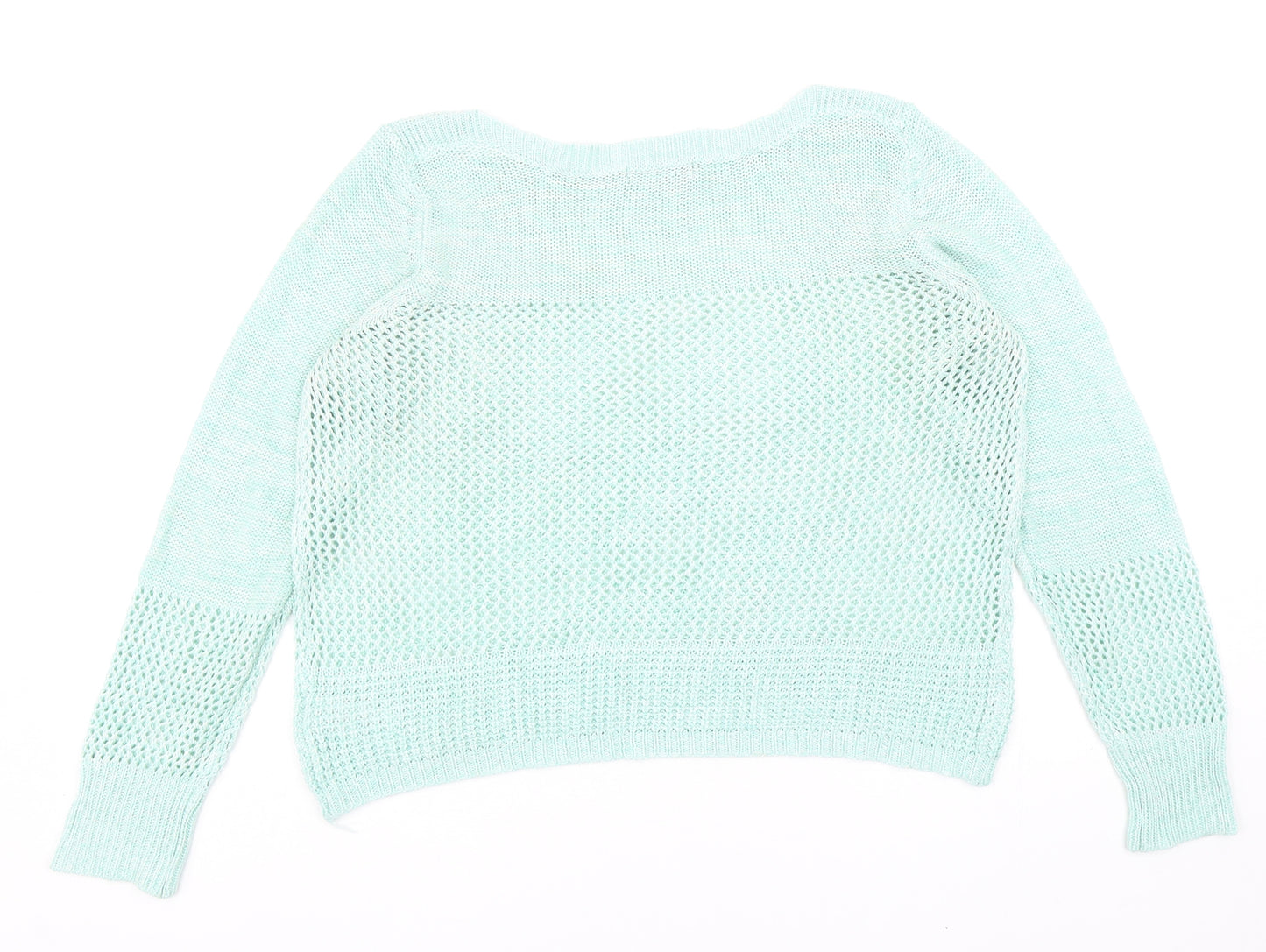 South Womens Green Roll Neck Acrylic Pullover Jumper Size 16