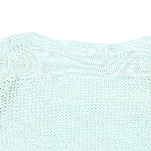 South Womens Green Roll Neck Acrylic Pullover Jumper Size 16