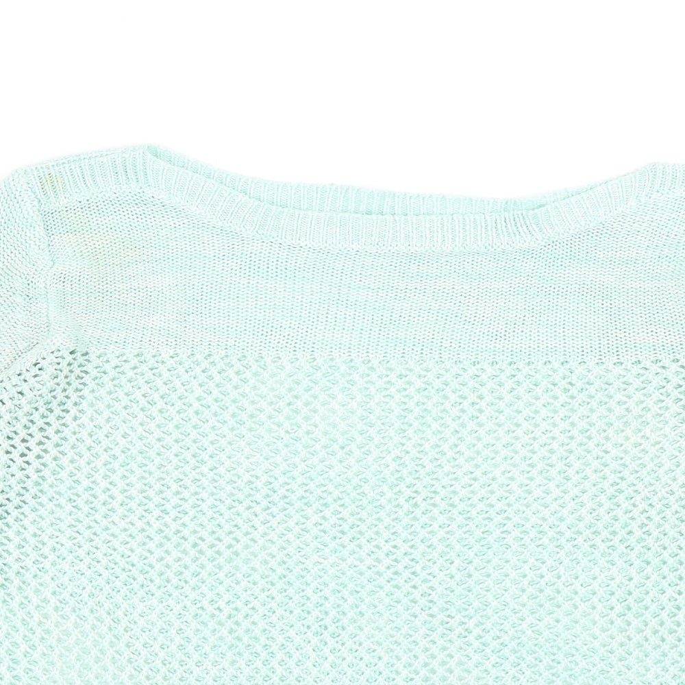 South Womens Green Roll Neck Acrylic Pullover Jumper Size 16
