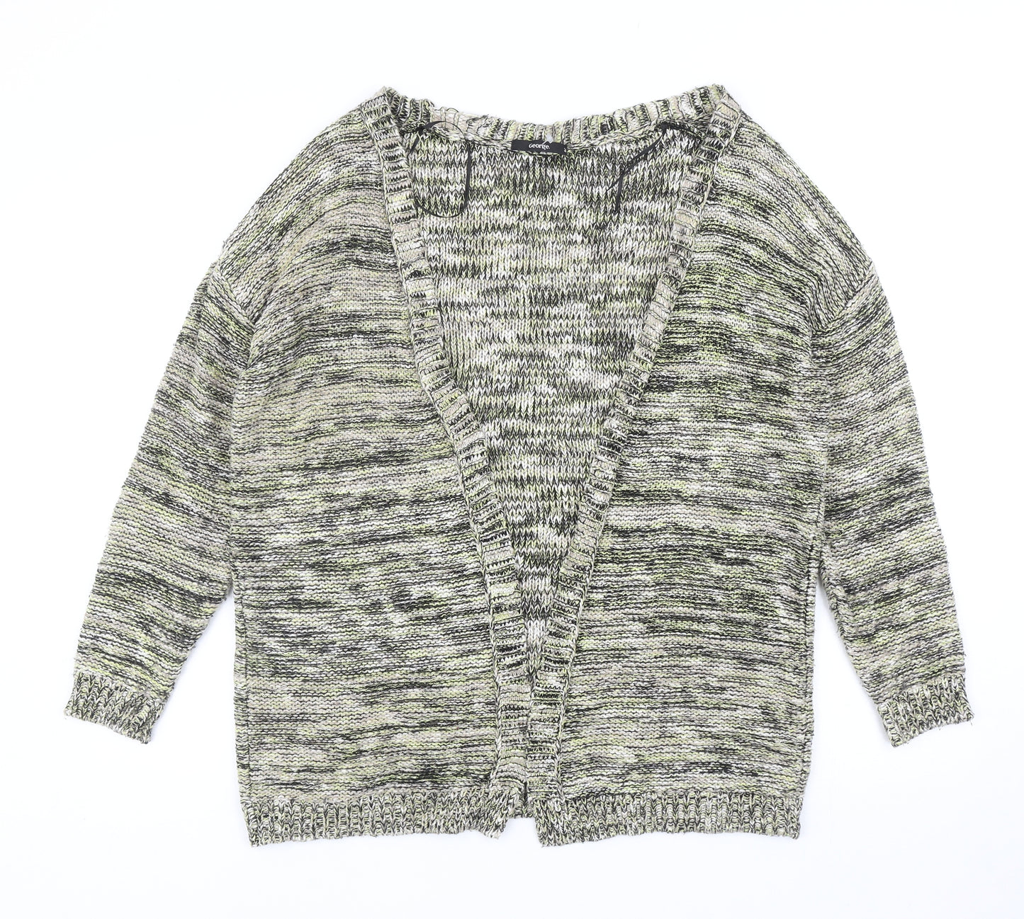 George Womens Multicoloured V-Neck Cotton Shrug Jumper Size 12