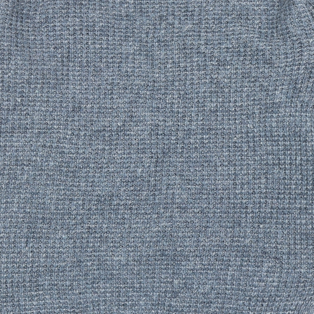 Marks and Spencer Womens Blue V-Neck Acrylic Cardigan Jumper Size S