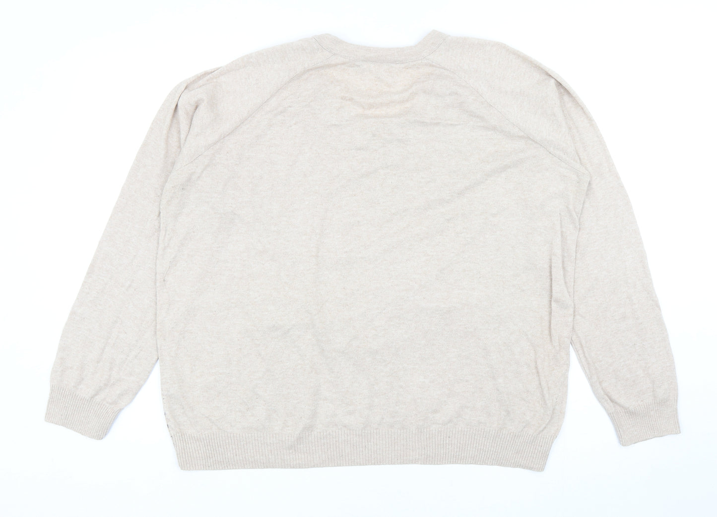 George Womens Beige Round Neck Animal Print Polyester Pullover Jumper Size 20 - Snakeskin Pattern