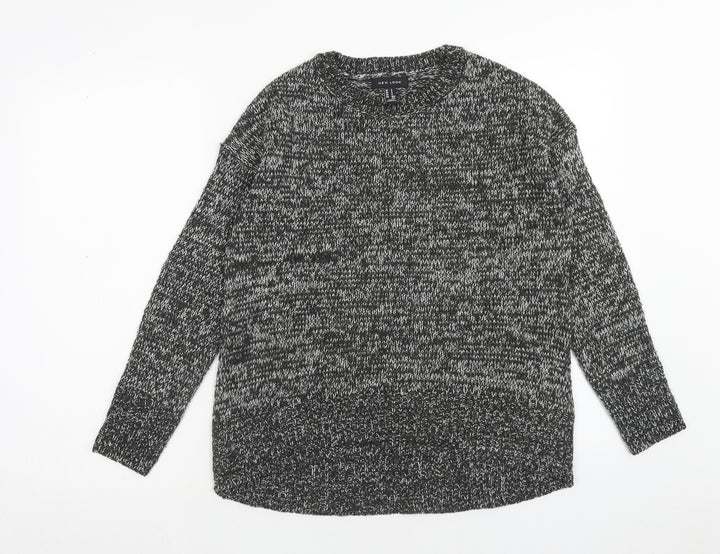 New Look Womens Black Round Neck Acrylic Pullover Jumper Size S