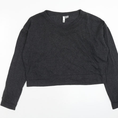 H&M Womens Grey Cotton Pullover Sweatshirt Size M Pullover