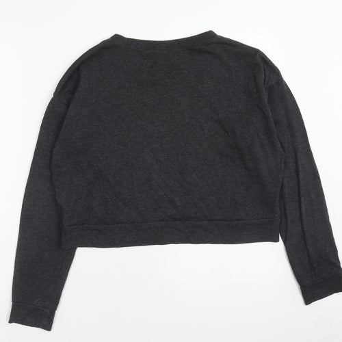 H&M Womens Grey Cotton Pullover Sweatshirt Size M Pullover