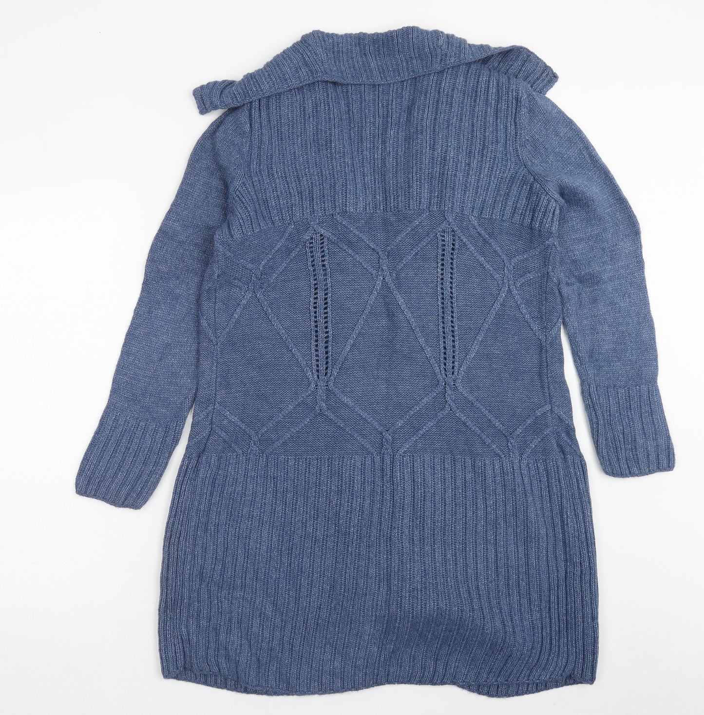 Per Una Womens Blue V-Neck Acrylic Cardigan Jumper Size M