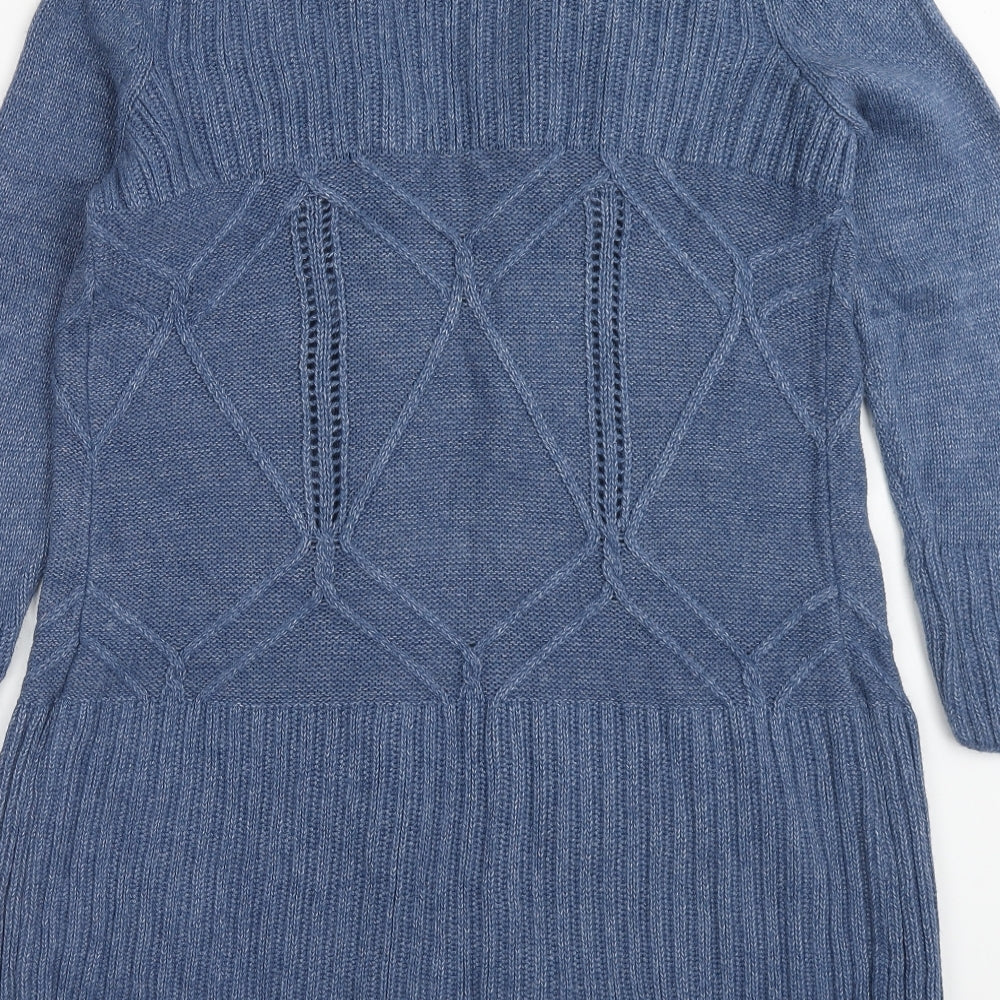 Per Una Womens Blue V-Neck Acrylic Cardigan Jumper Size M