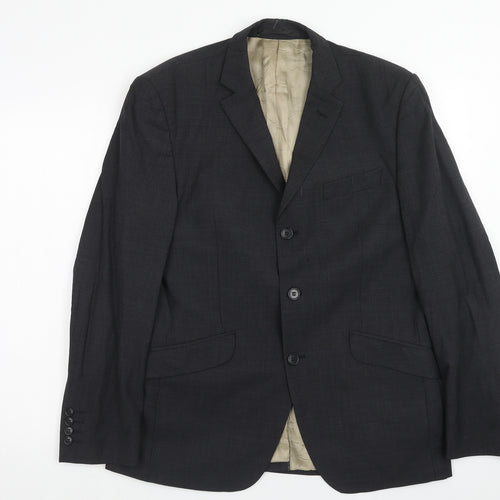 Marks and Spencer Mens Grey Wool Jacket Blazer Size 40