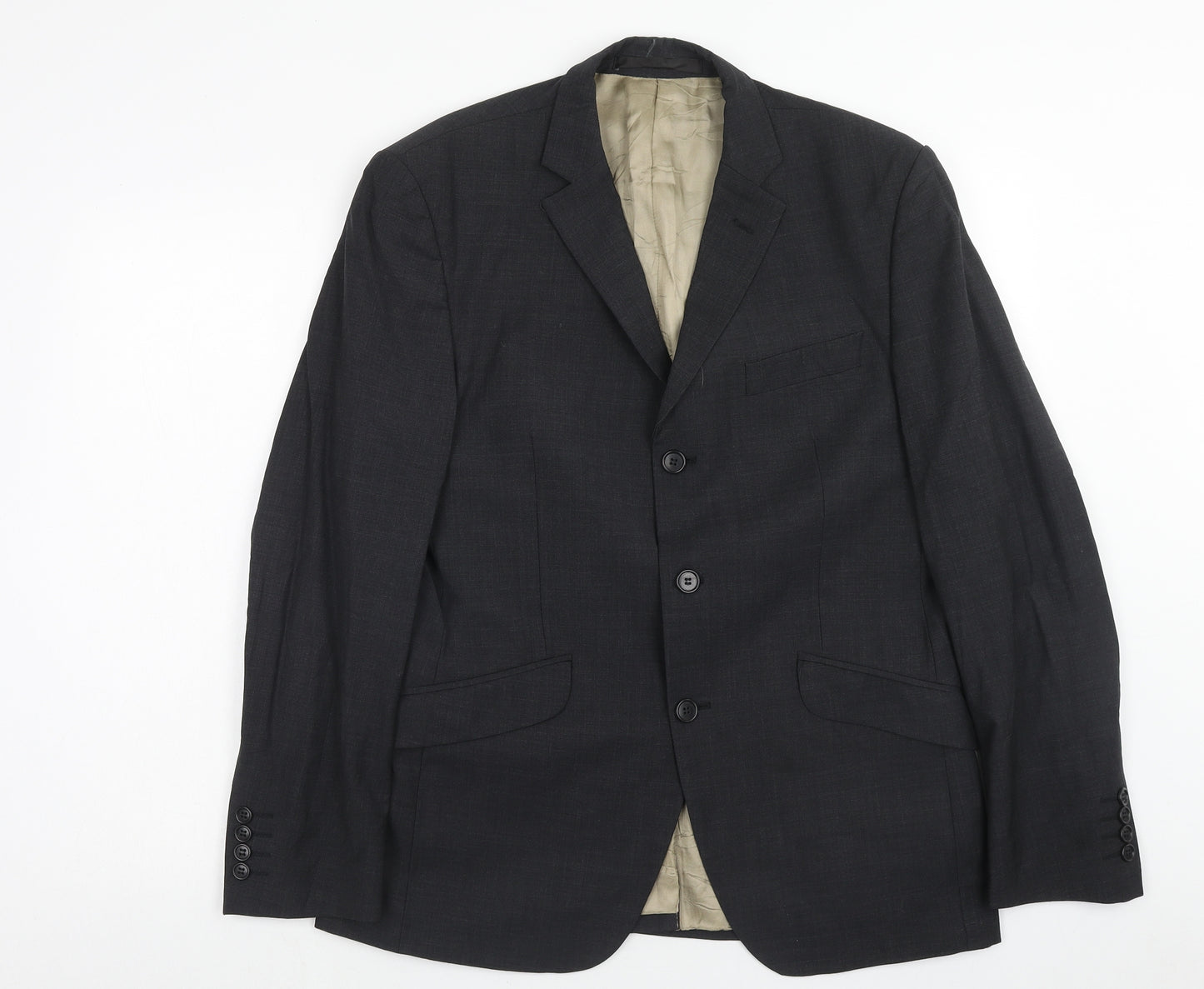 Marks and Spencer Mens Grey Wool Jacket Blazer Size 40