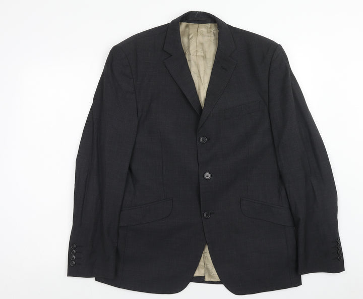 Marks and Spencer Mens Grey Wool Jacket Blazer Size 40