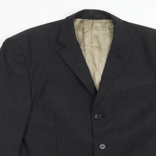 Marks and Spencer Mens Grey Wool Jacket Blazer Size 40